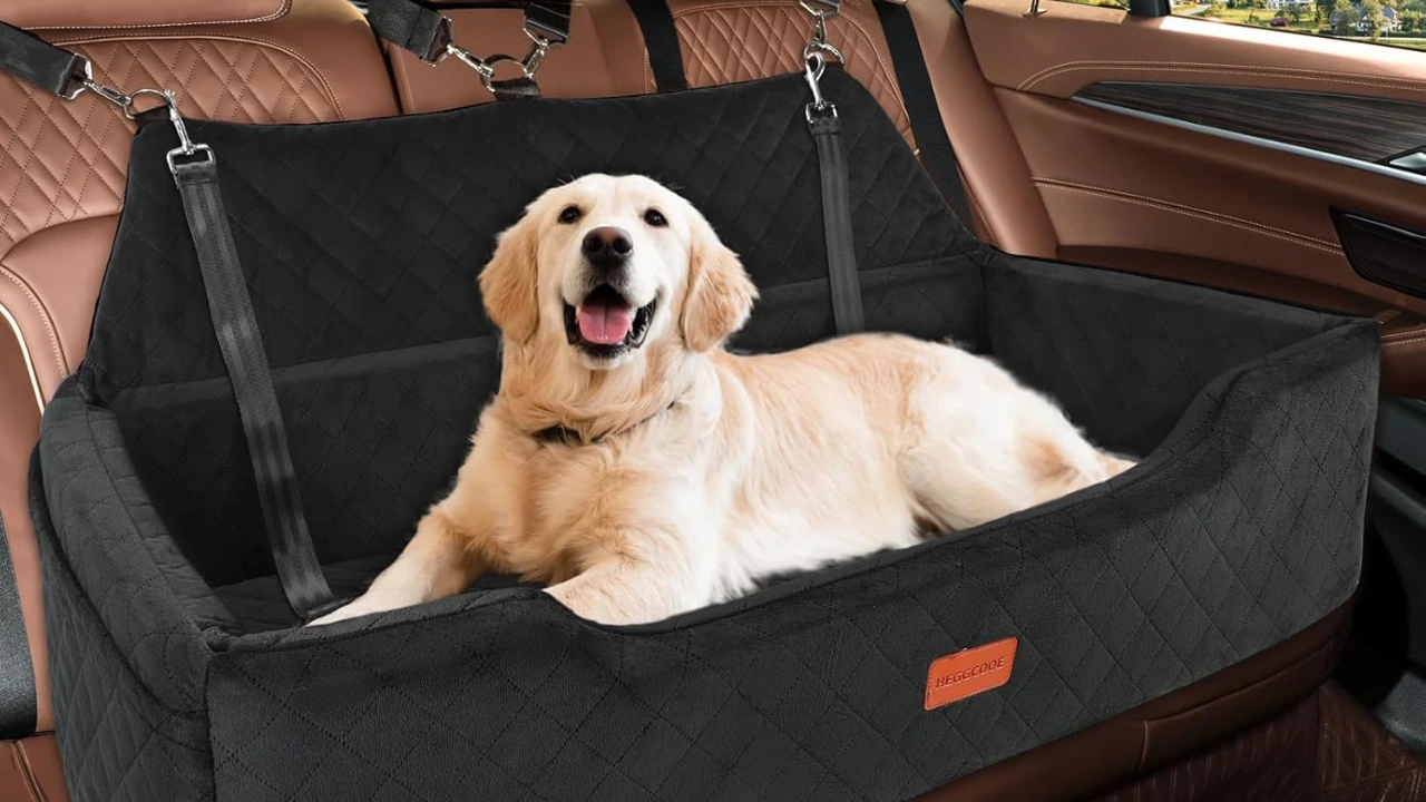 HEGGCOOE Large Dog Car Seat Under 100lbs – The Ultimate Travel Bed for Your Pooch!